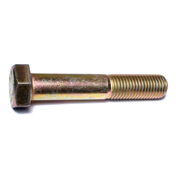 Midwest Fastener Grade 8, 1"-8 Hex Head Cap Screw, Zinc Yellow Steel, 5-1/2 in L, 5 PK 00796 - main